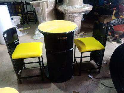 metal barrel furniture design by Gigantiques ino 2 Str Compact Seating | Cafe | Shop | Resto | Balcony Set