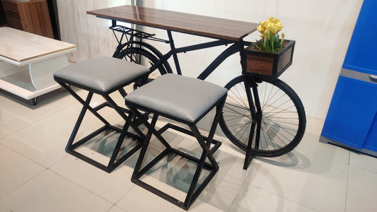 Bicycle Table Set With 4 Stool