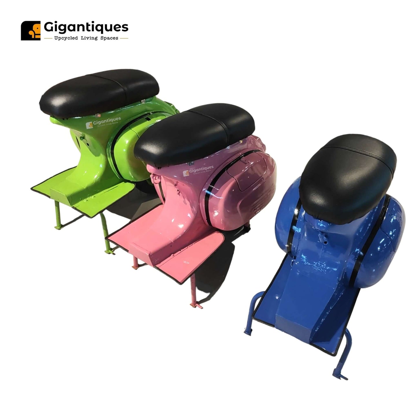 Scooter Seats modify into unique decorative item enhance cafe, restaurant by Gigantiques